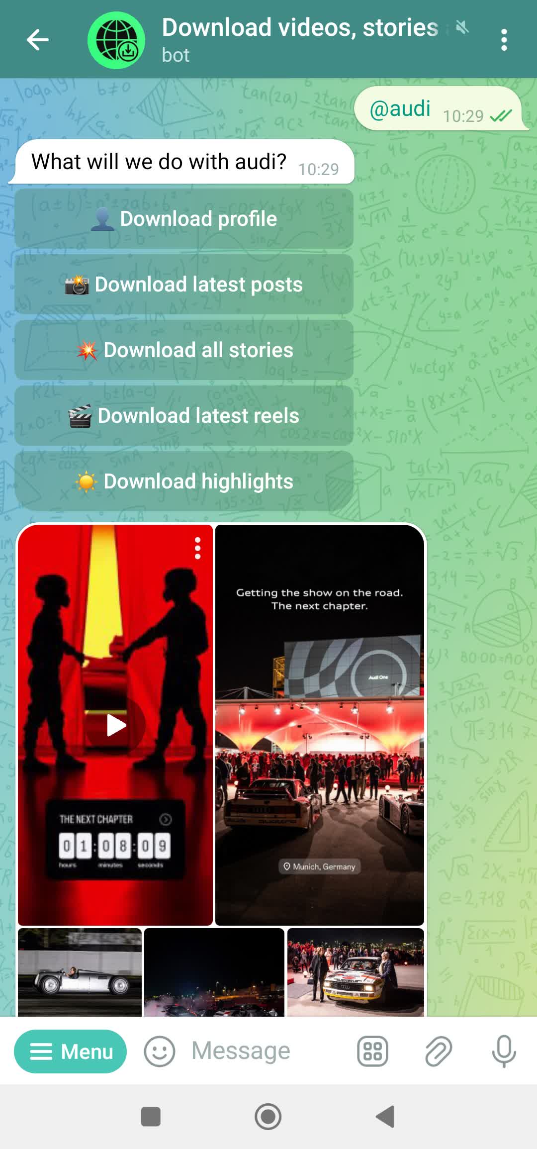 Instagram profile posts