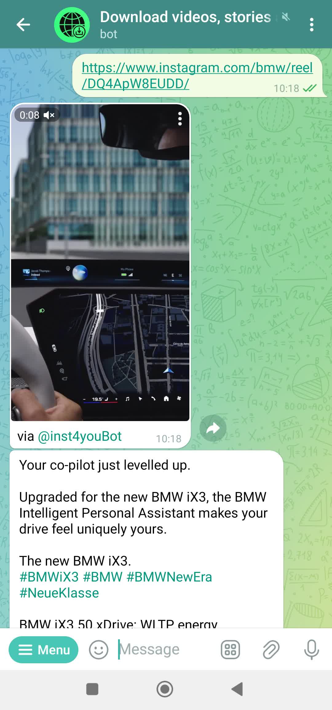 Пример скачивания видео из Instagram
