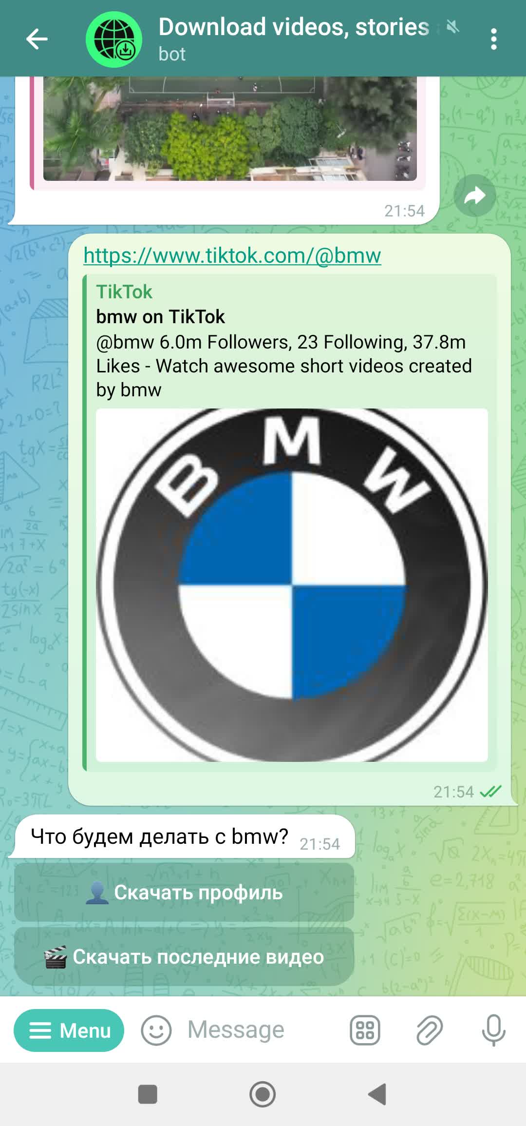 Видео профиля TikTok